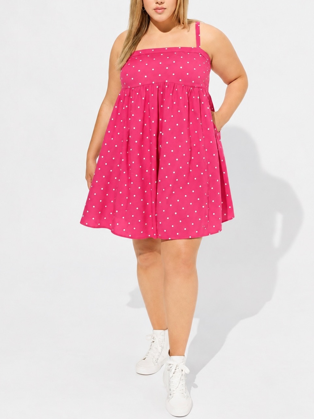 Torrid NEW Polka Dot Babydoll Mini Sundress 2X